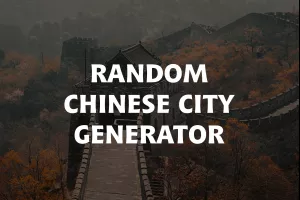 Random Chinese City Generator image