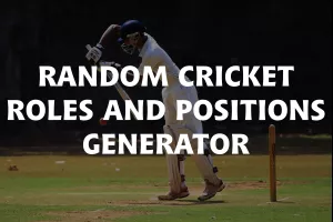 Random Cricket Role and Position Generator image