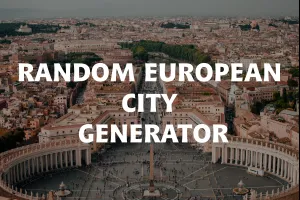 Random European City Generator image