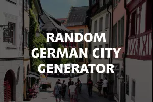 Random German City Generator image