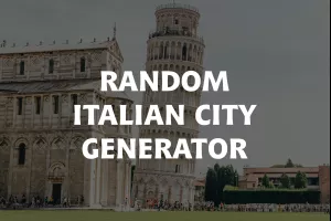 Random Italian City Generator image