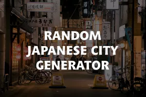 Random Japanese City Generator image
