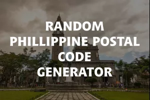 Random Philippine Postal Code Generator image