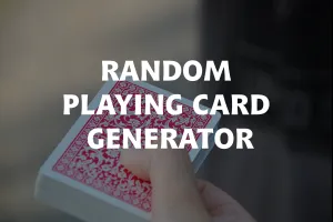 Random Playing Card Generator image